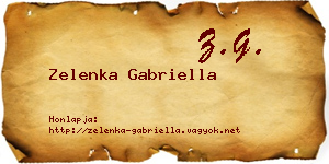 Zelenka Gabriella névjegykártya